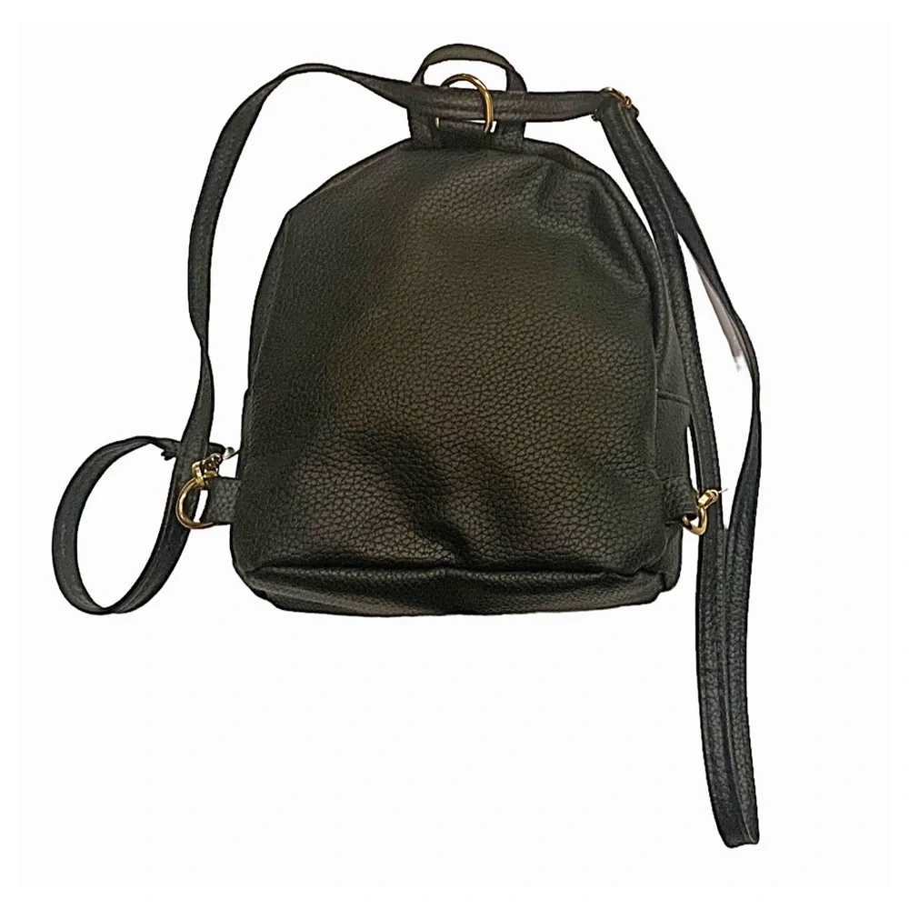 Flash Sale Backpack Black PU Leather Mini Backpack/Shoulder Bag